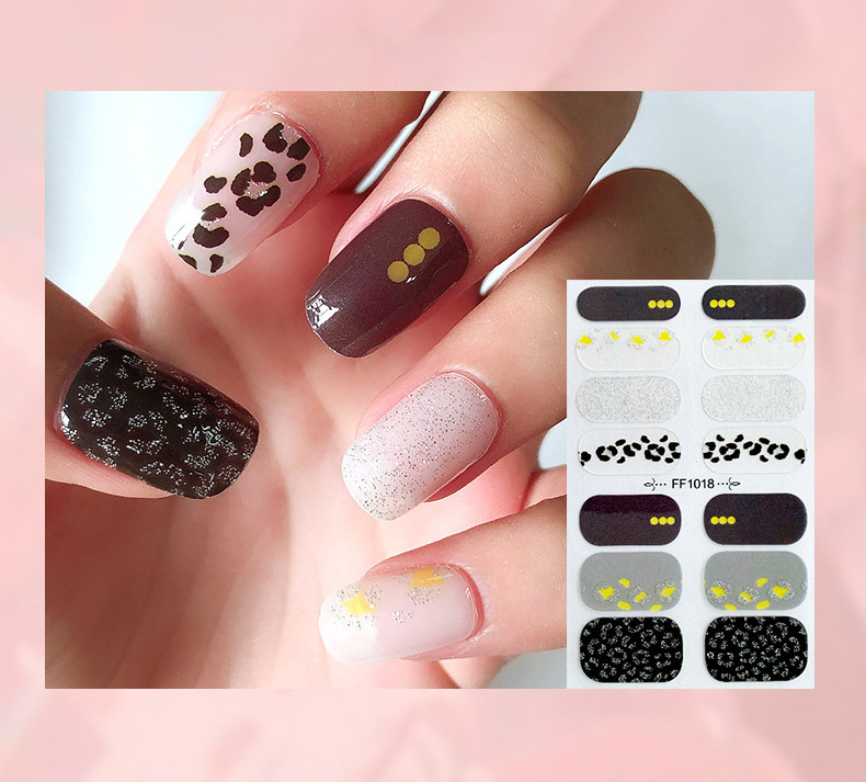 Newest Design Color Nail Sticker Nail Wrap Patch Self Adhesive Dry Sticker For Nails