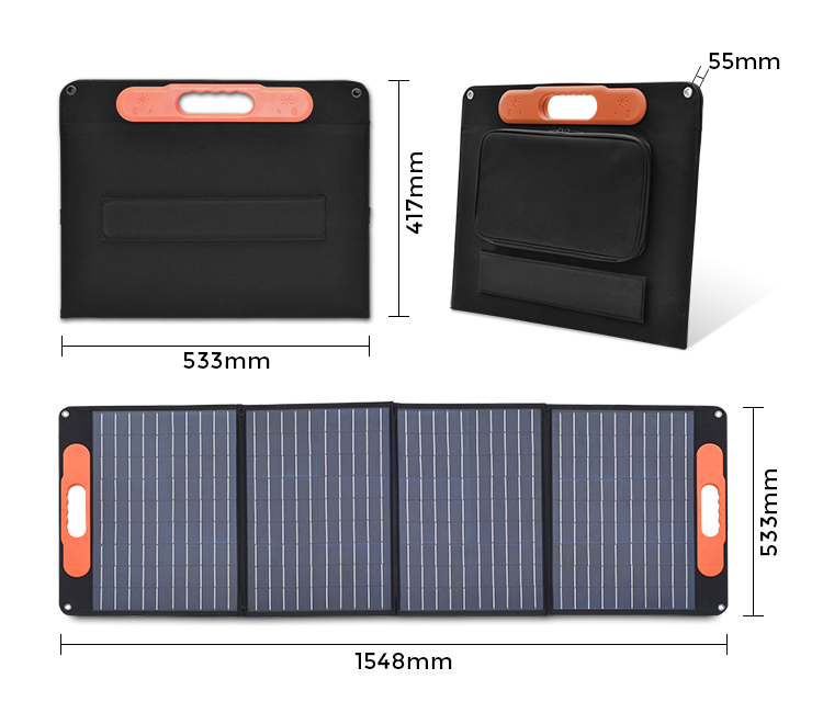 Monocrystalline Solar Panel Foldable 100W 120W 200W 18V Portable Power Solar Panel For Most Home Appliances