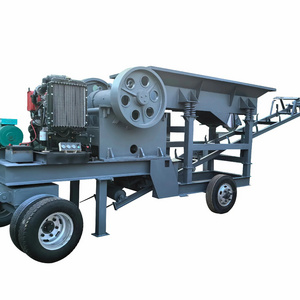 New design mining equipment 50 tons per hour mobile combination diesel or motor jaw crusher