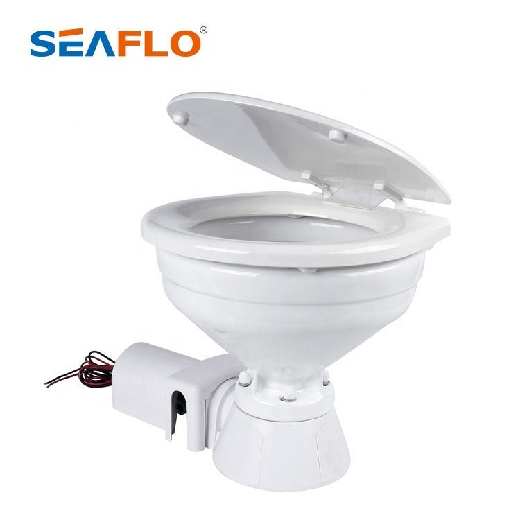 SEA FLO New Hot Sale Dc Electric Smart Marine Toilet System Rv shower Toilet combo caravan With Pump for Boat Yacht Bathroom