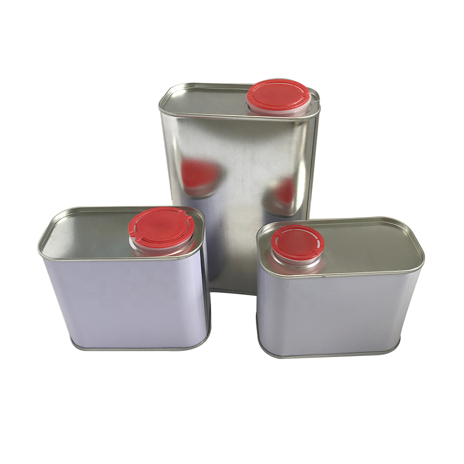 200ml-1L empty square metal jerry oil tin can for motor oil brake cleaner car oil engine fluid paint