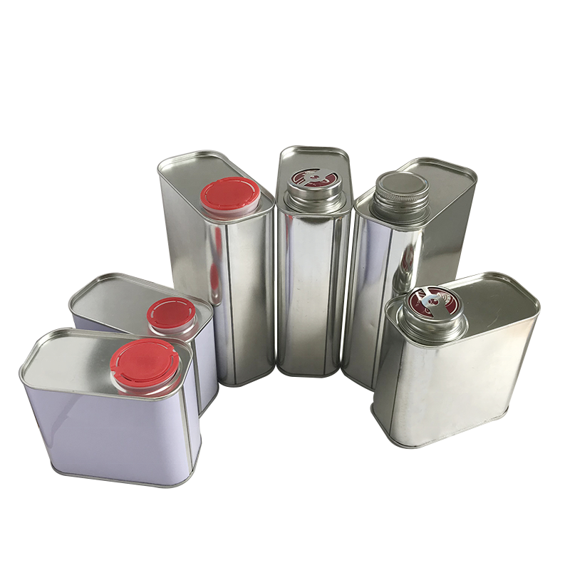 200ml-1L  F-style Square Rectangular Metal Jerry Tin Container Can For Glue/Engine Oil/Solvent/Paint Packaging