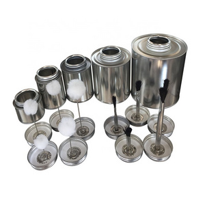 cylindrical Can open cover  60 118 237 473 947ml Metal Round Tinplate Adhesive Can With Dauber tin can packaging