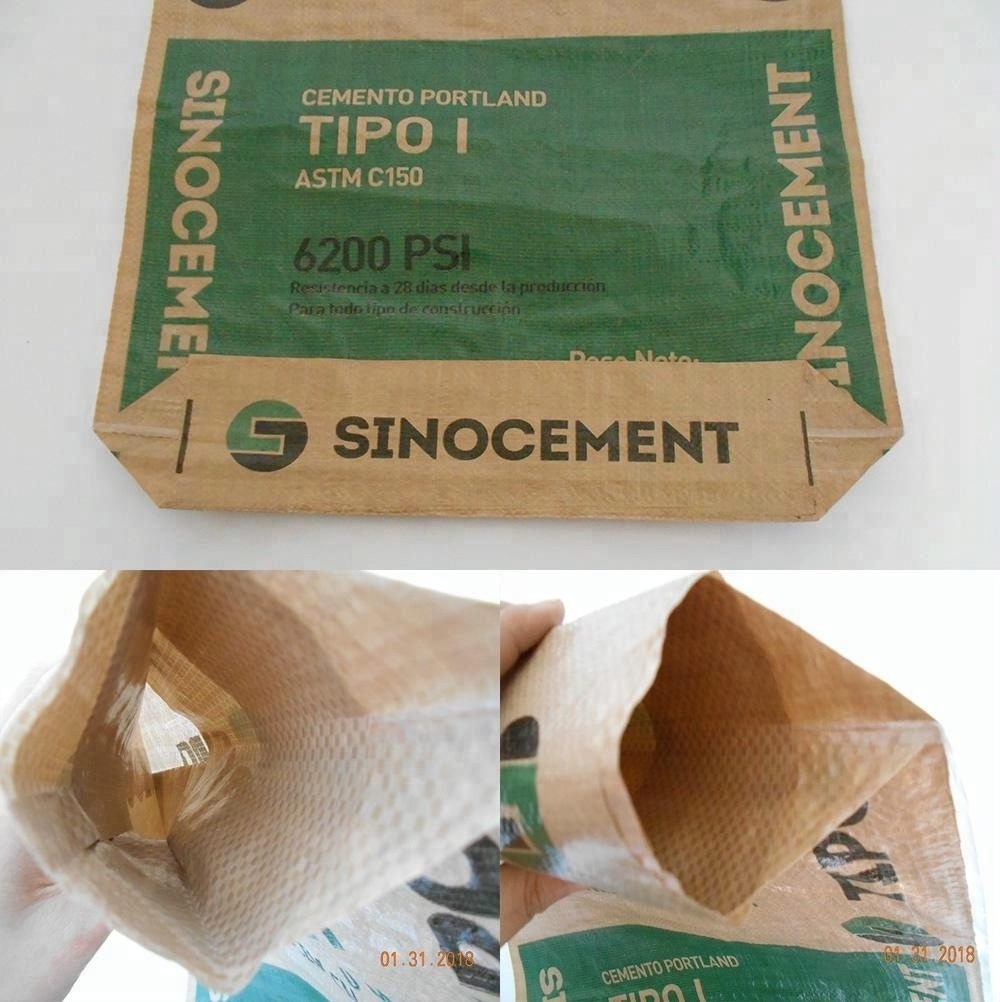 50kg 20kg 25kg Block Bottom Valve Empty Printed PP Cement Bag With Customized Logo, Gypsum, Plaster, adhesive mortar