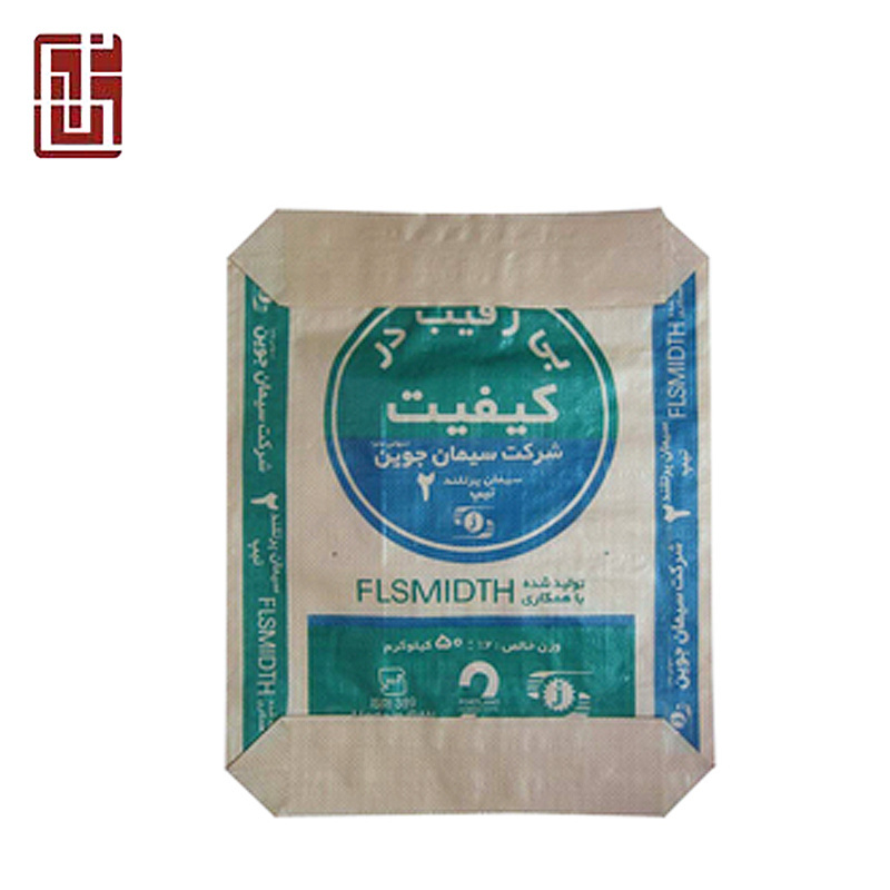 Accept Custom Logo Order 25kg and 50kg pp ad star plastic/Kraft paper block bottom valve cement bag Cheap price