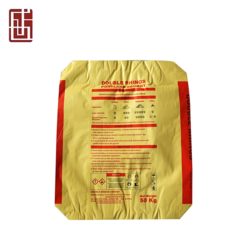 Accept Custom Logo Order 25kg and 50kg pp ad star plastic/Kraft paper block bottom valve cement bag Cheap price