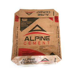 Accept Custom Logo Order 25kg and 50kg pp ad star plastic/Kraft paper block bottom valve cement bag Cheap price