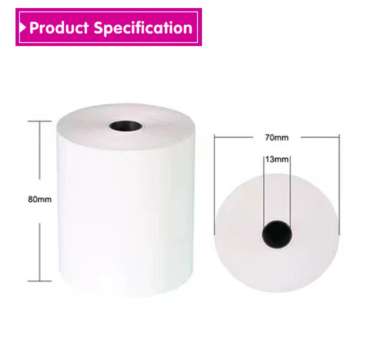 Bond Paper Thermal Paper Credit Card China Factory Price Custom 80x70mm Single Heat Sensitive Cash Register / POS Machine 8070