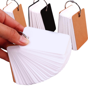 100Pcs Binder Horizontal Blank Memo Book Loose-Leaf School Supplies Index cards