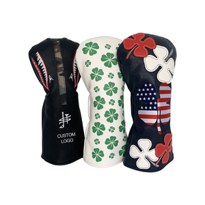 Factory price Custom Golf club Headcover for driver New PU Leather waterproof golf headcovers