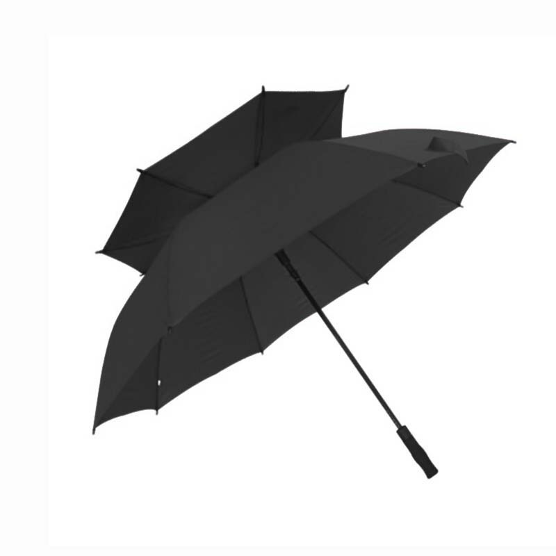 Portable Golf Umbrella Large Windproof Double Canopy - Automatic Open Strong Oversized Rain Umbrellas