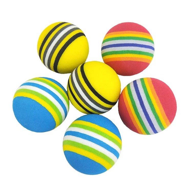 42mm Rainbow Foam Sponge Indoor Practice Golf Balls Training golf balls