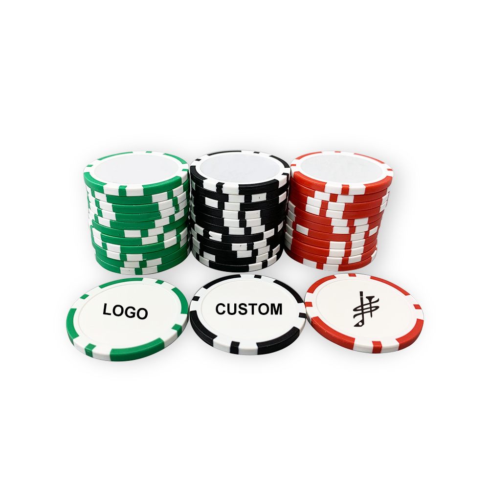 Golf Accessories Plastic Poker chips customized sticker on the ABS golf ball marker