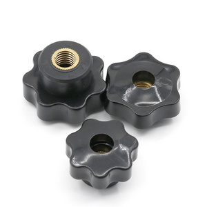 M4 M5 M6 M8 M10 M12 Through Hole Female Thread Seven Lobes Star Hand Tighten Mechanical Nut Handle Knob