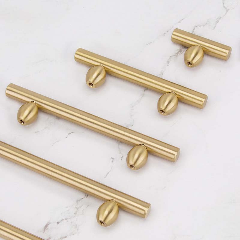 Furniture Kitchen Drawer Wardrobe Long Handles T Bar Gold Brass Cabinet Handle Pulls