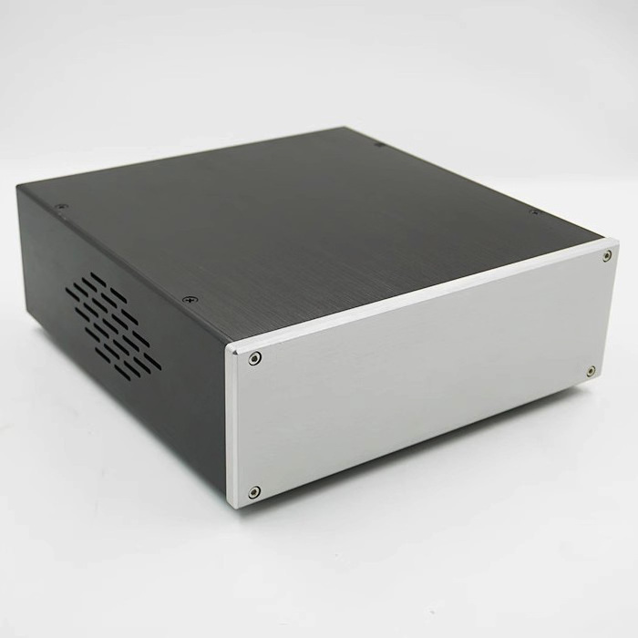 Manufacturer Full Aluminum Preamplifier Audio AMP Amplifier DIY Silver Black Chassis Box Case Cabinet Enclosure