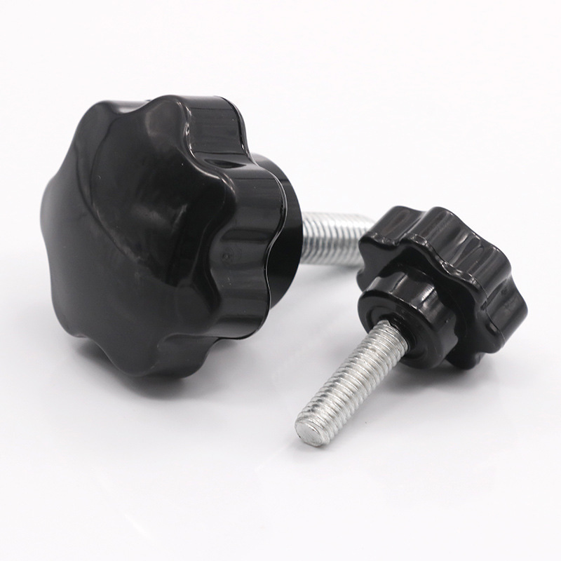 M5 M6 M8 M10 25mm 32mm 40mm Plastic Head Male Threaded Replacement Thumb Screw Clamping Star Hand Knob