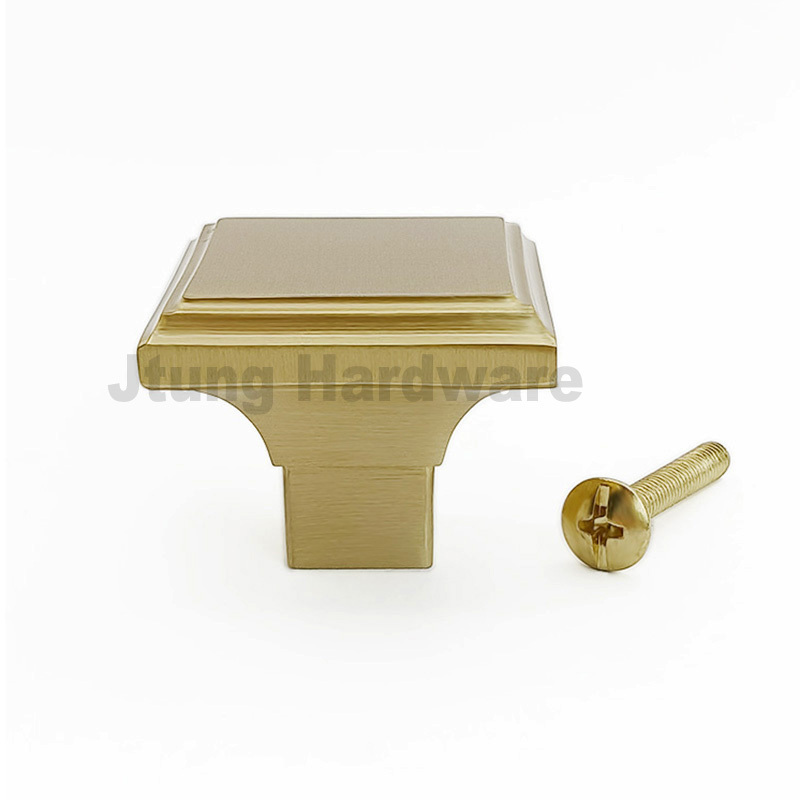 Brass Square stepped Cabinet knobs Black handles for kitchen cabinet doors bedroom vanity drawers bathroom closet hardware