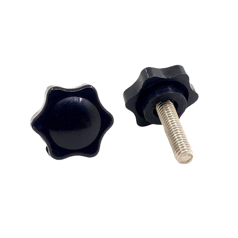 32MM Stainless Steel Mat Plastic thread bakelite triangle furniture star shape plastic star  knob