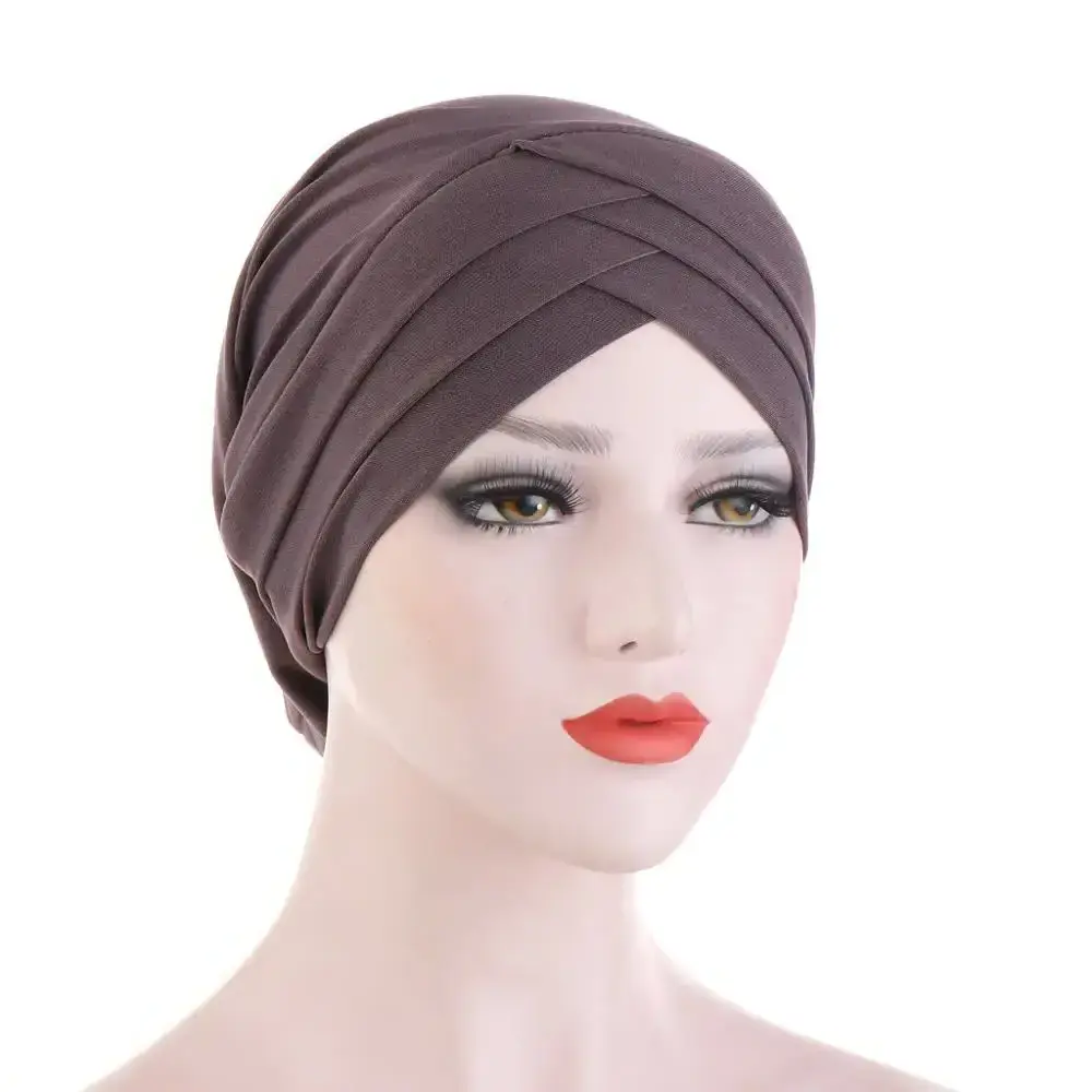 women Turban Wrap African Hat Turban Hair Bohemian Polyester Headwrap wholesale headband Braided hat