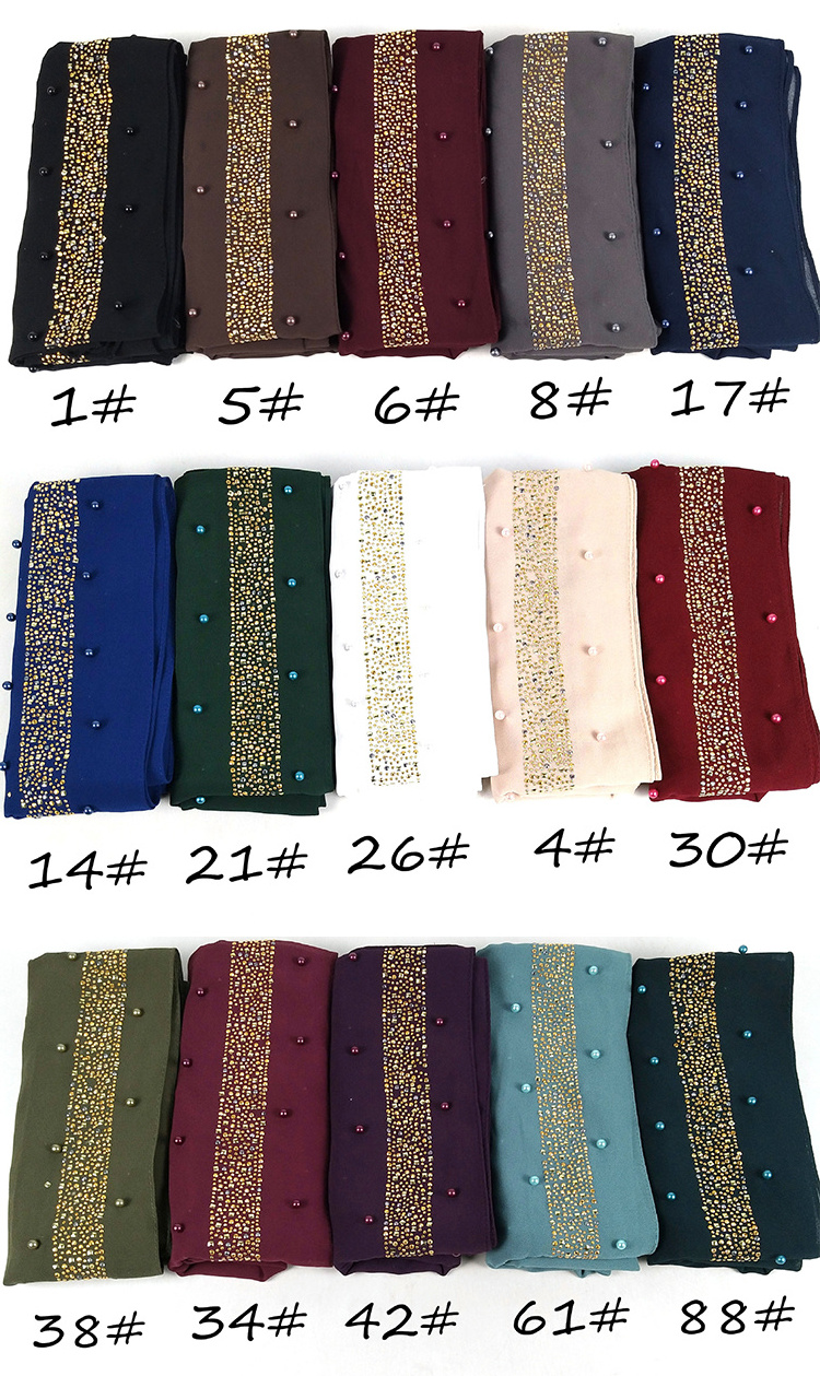 Dubai Hijab 2022 Female Muslim Headwrap Shawl Muslim Chiffon Hijabs Fabrics Scarves