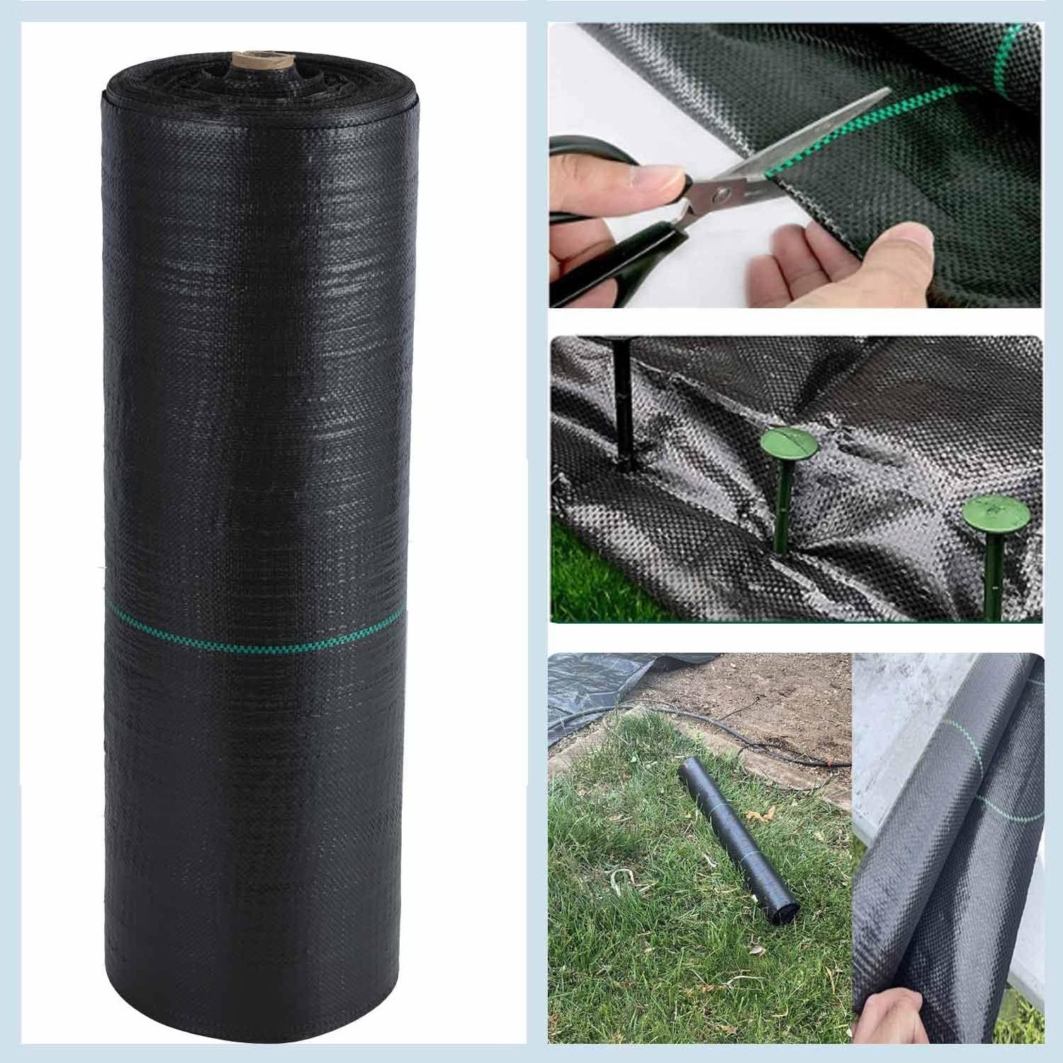 soil stabilization water permeable anti weed mat pp woven ground cover weed control mat for greenhouse