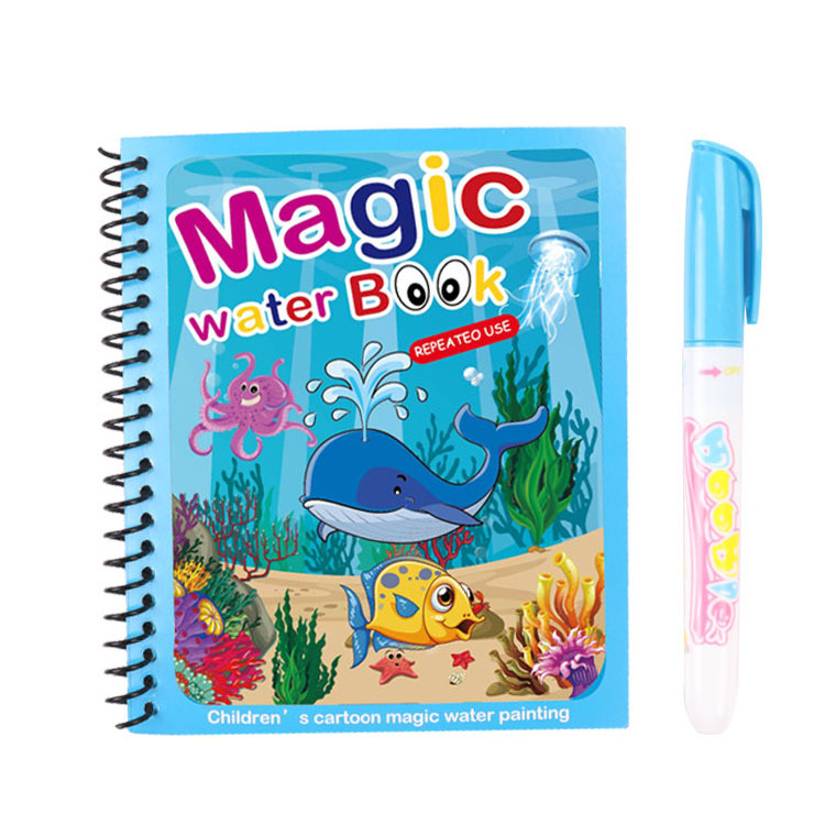 CL028 Children Early Education Toys Magical Book Water Drawing Montessori Toys Reusable Coloring Book Magic Water Drawing Book