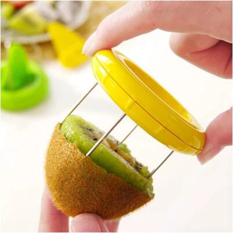 JTX060 1PC Creative Fruit Cutting Knife Fruit Peeler Salad Cooking Tools Lemon Peeling Gadgets Stainless Steel Kiwi Cutter