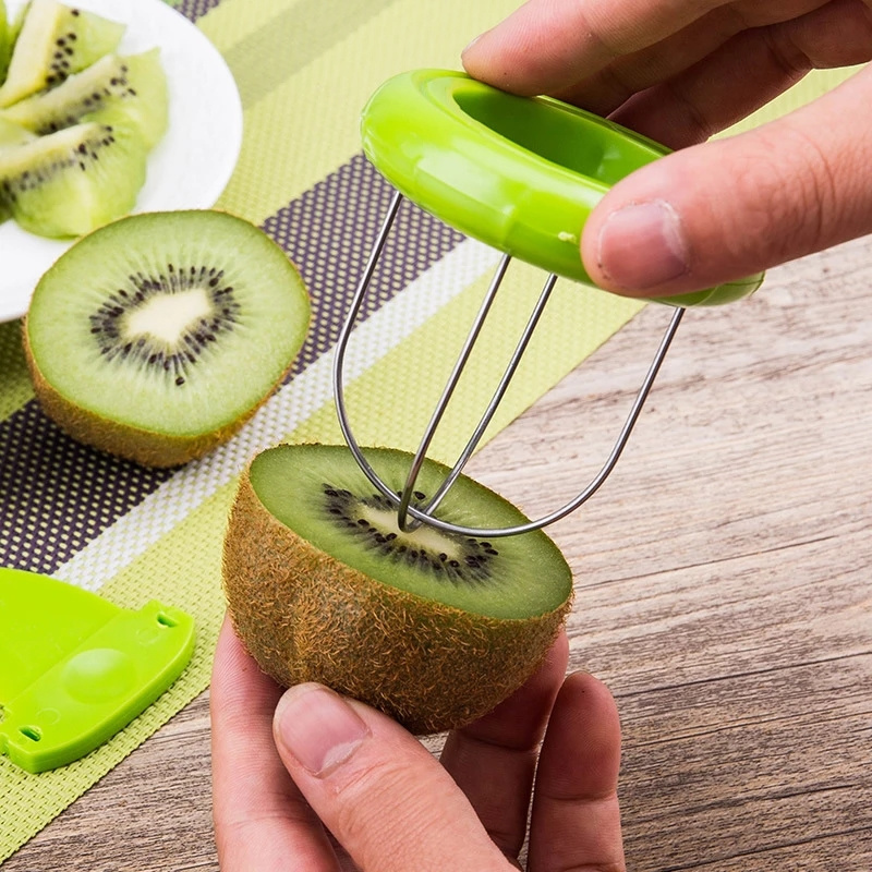 JTX060 1PC Creative Fruit Cutting Knife Fruit Peeler Salad Cooking Tools Lemon Peeling Gadgets Stainless Steel Kiwi Cutter