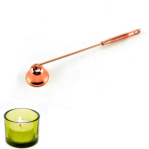 JTX121 Stainless Steel Smokeless Candle Wick Bell Snuffer Candle Wicks Accessories Long Handle Bell Extinguisher