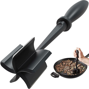 LLX691 Popular Professional Meat Mix Grinders And Chop Masher Plastic Kitchen Utensil Fruit Potato Chopper Ground Beef Masher