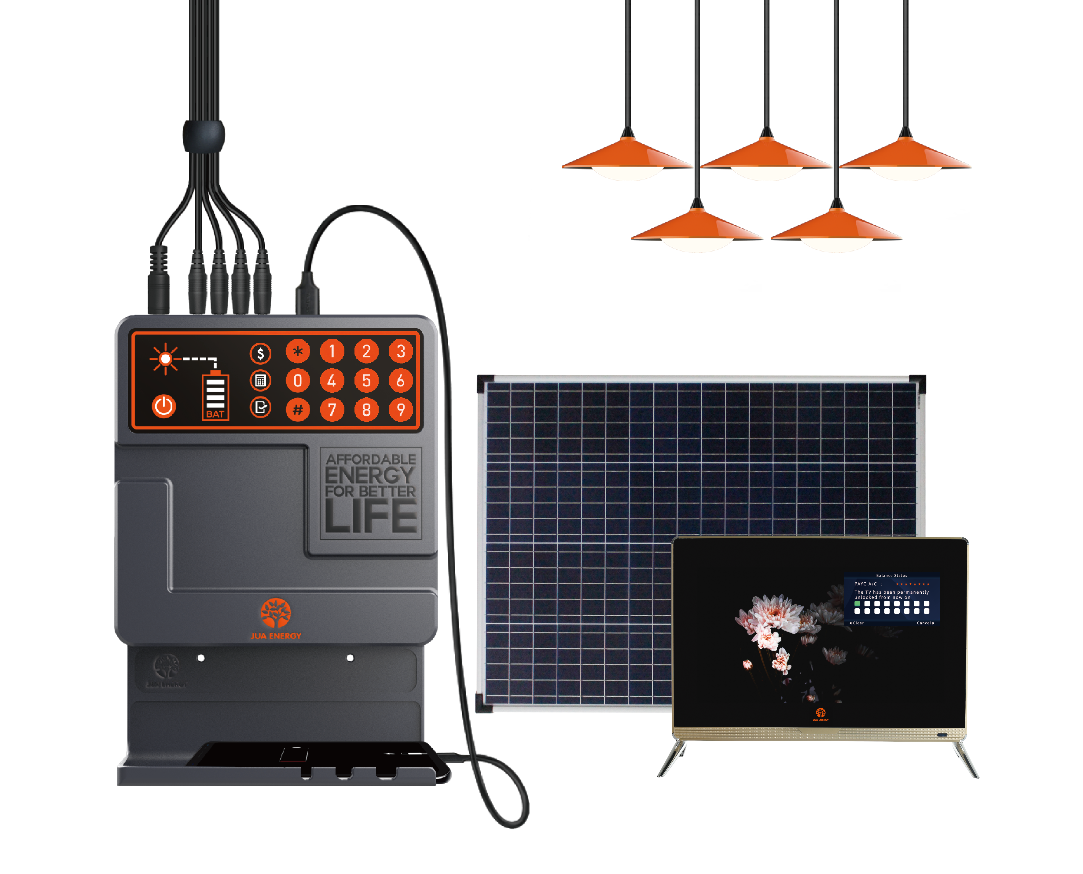 Pay As You Go Solar Power Lighting Kit Off Grid 40W Mini Portable PAYG Solar Home Energy Storage System for DC TV Fan Radio