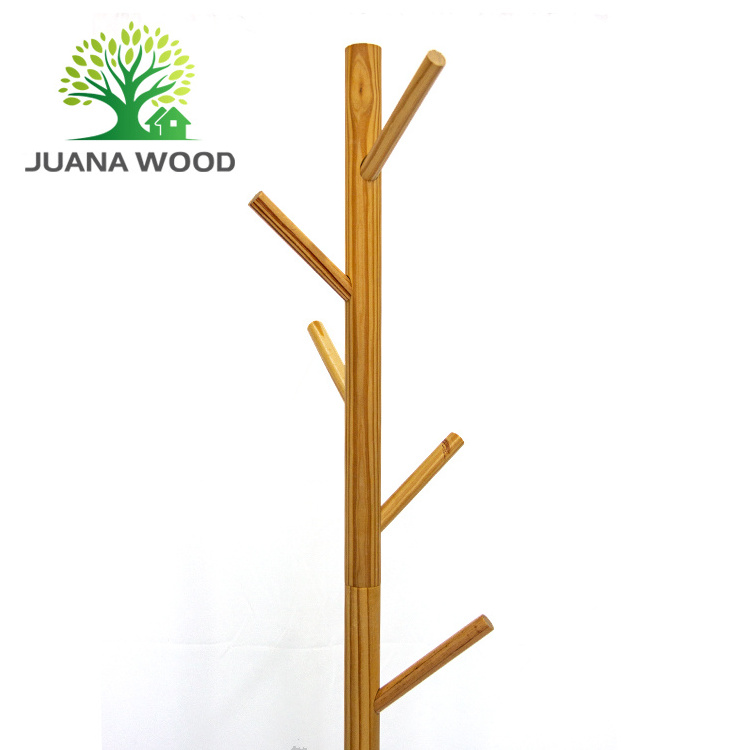 Solid Wood Hanger Floor Standing Coat Rack Creative Home Furniture Clothes Hanging Storage Rack Wood Hanger Bedroom Drying Rack