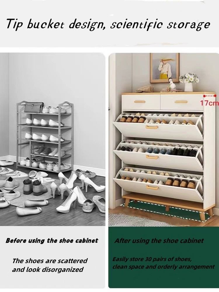 Space saving shoe rack cabinet with drawer modern design shoe storage cabinet cheaper