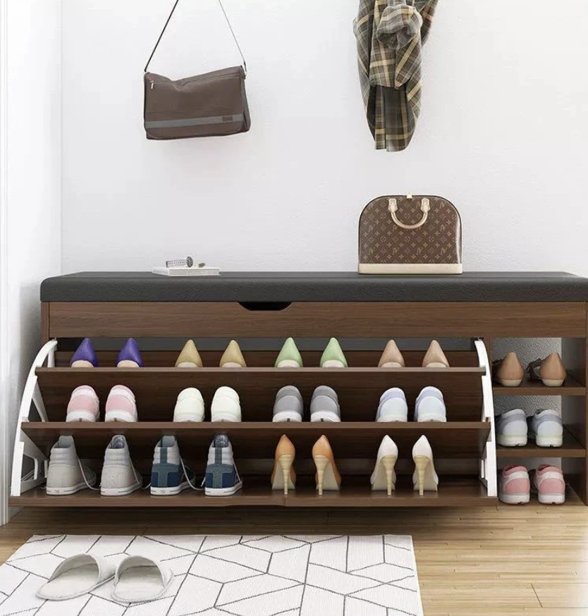 Living room Furniture Shoe display Rack Bench Shoe shelf Closet Space Saving Storage Wooden Shoes Cabinet Racks for Entrance