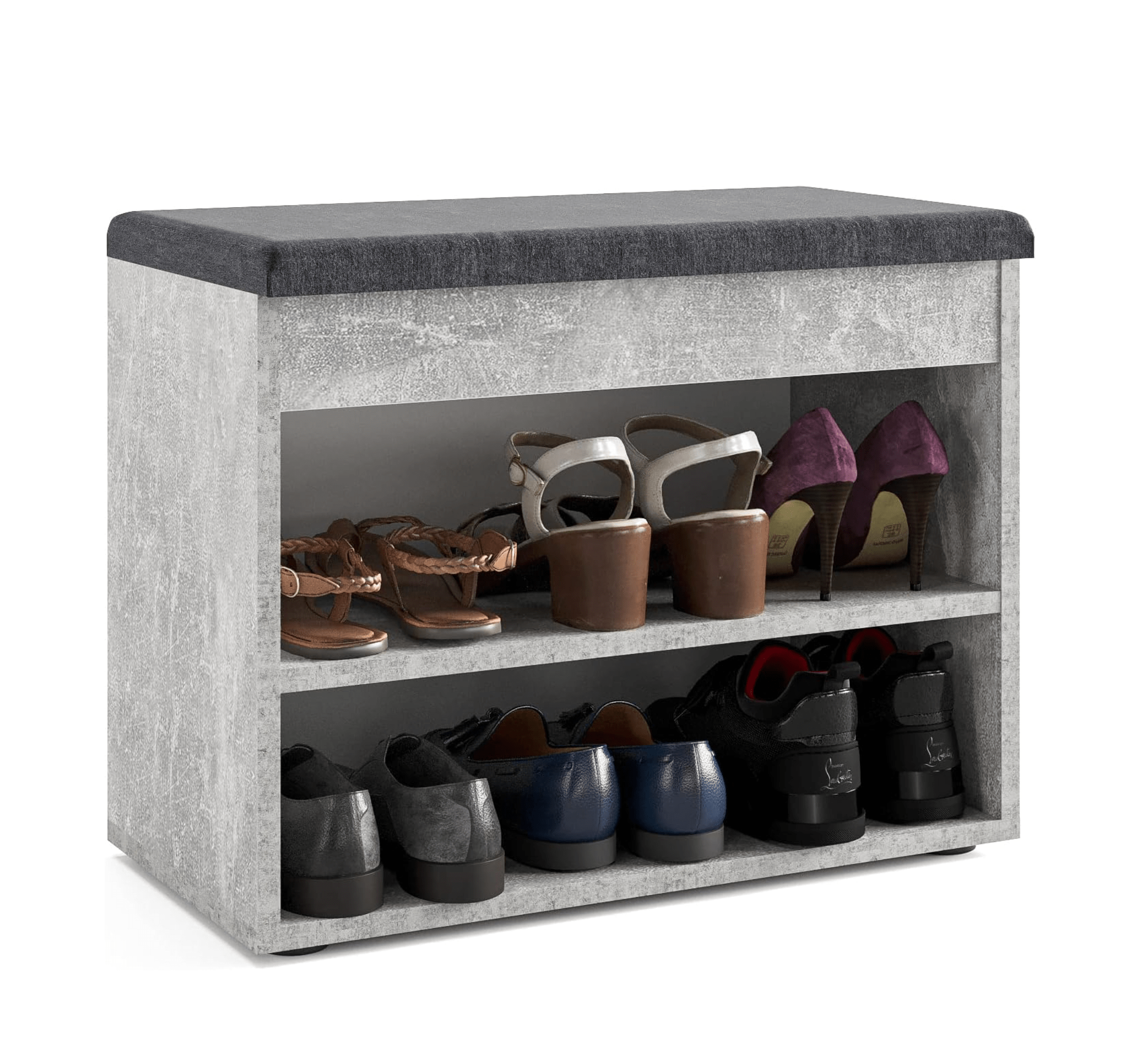 Open Cubby Shoe Cabinet Flip-Top Storage Shoe Racks Cabinet For Entryway Living Room Bedroom Mud Room Shoe Shelves