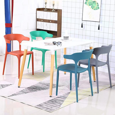 Fashion furniture modern comfortable plastic dining chair colorful PP dining room chair furniture