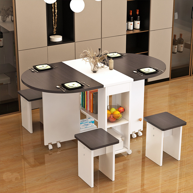 modern creative folding table and chair set space saving coffee table multipurpose foldable kitchen dining tables set