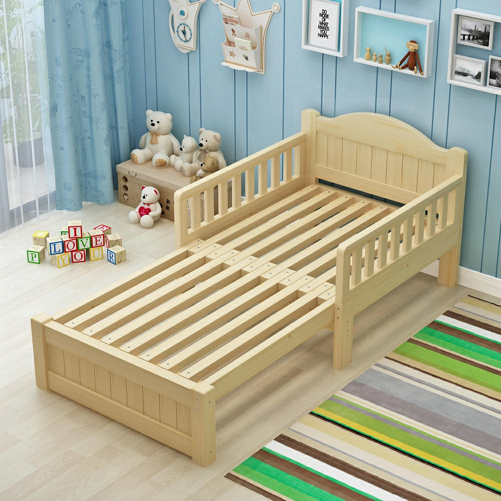 Children Telescopic Bed Girl Princess Bed  For Children's Bedroom wooden bed frames