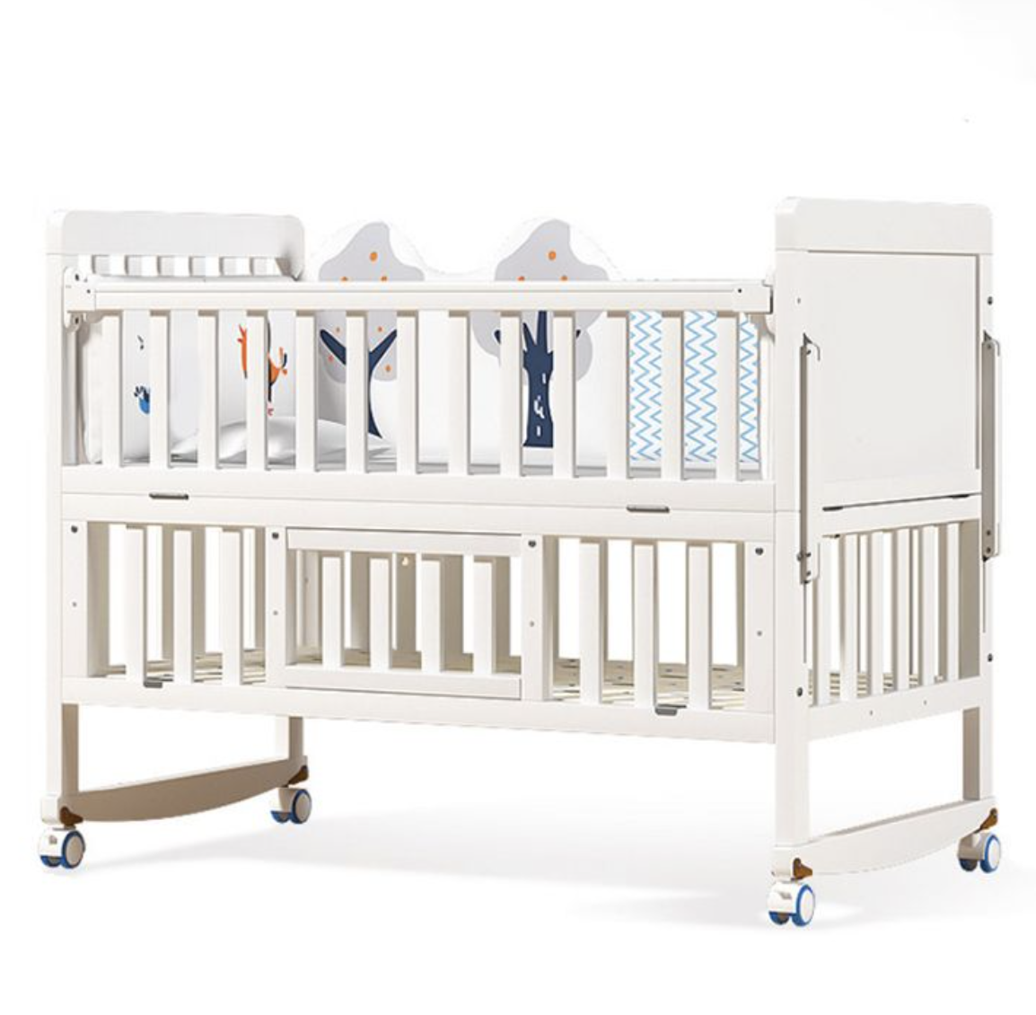 wholesale price high quality solid wood modern Multifunctional baby bed baby crib