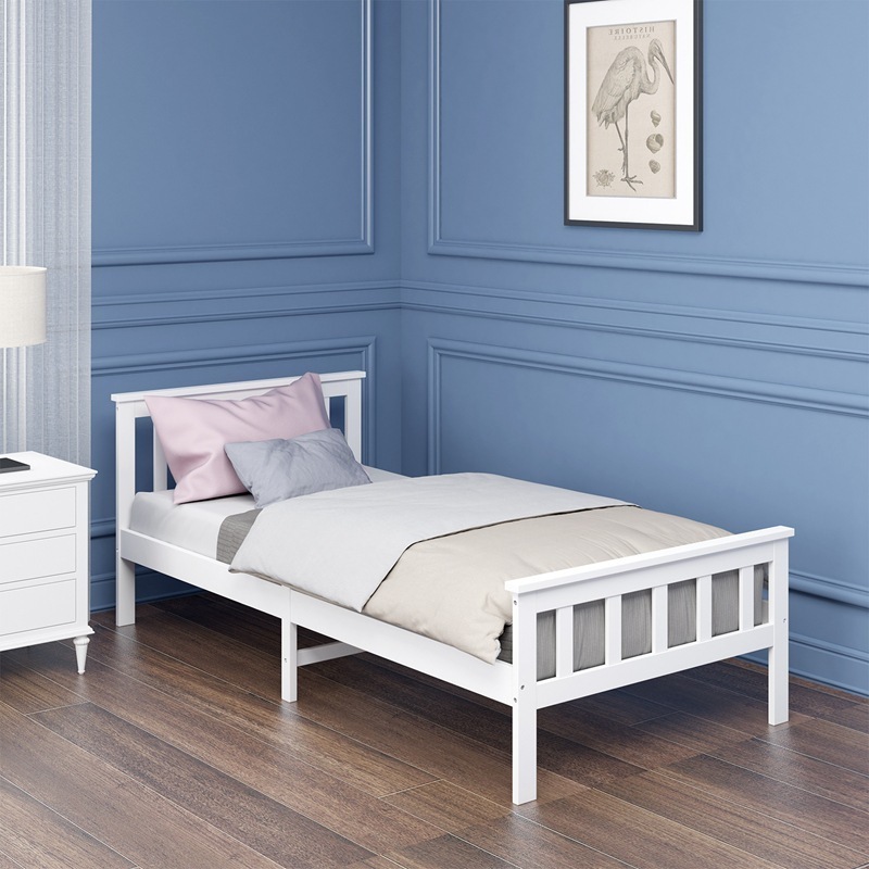 Modern design customized size and color single use solid wood single bed