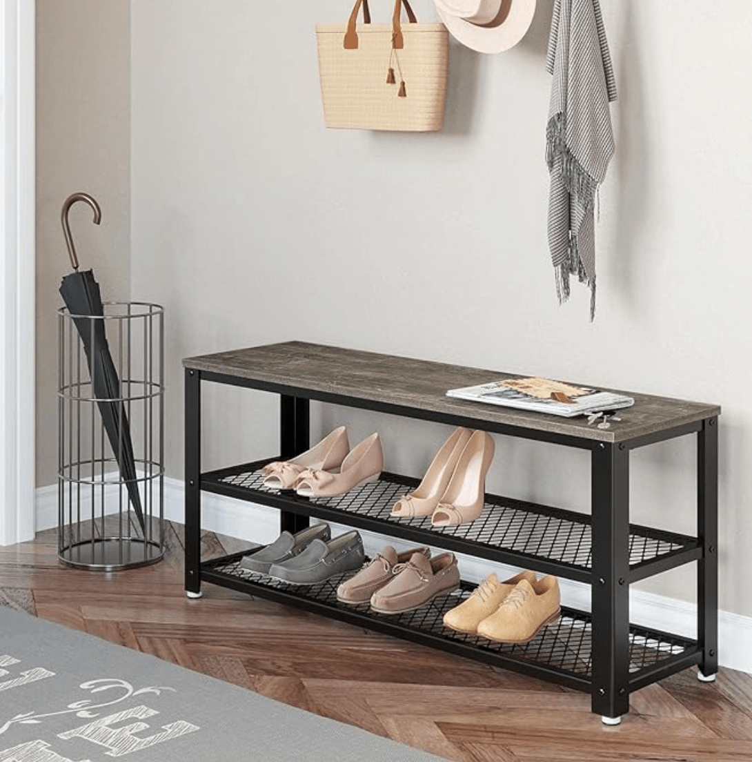 Rustic PB top shoe rack shoe storage cabinet for living room bedroom entryway mudroom