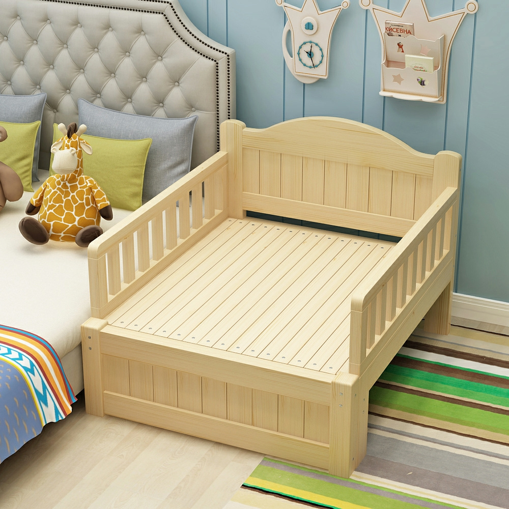 Children Telescopic Bed Girl Princess Bed  For Children's Bedroom wooden bed frames