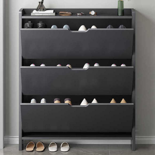 Thin wall hidden shoe cabinet freestanding shoe cabinet storage for door entry