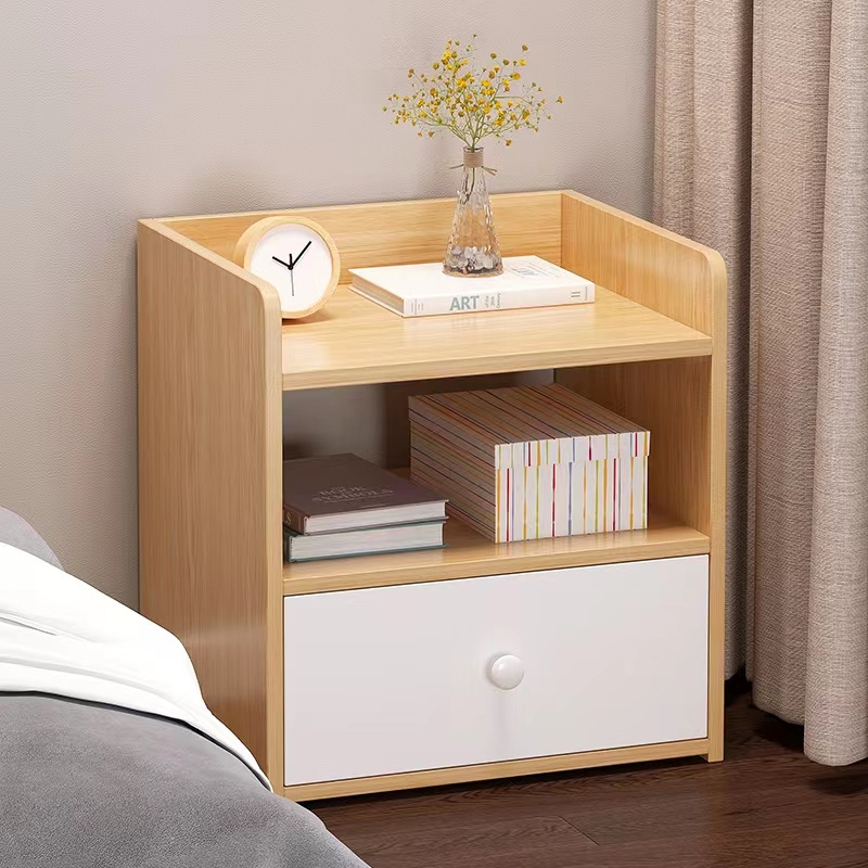 Fashionable bedside table  smart bedside storage cabinet cheap nightstand with drawer