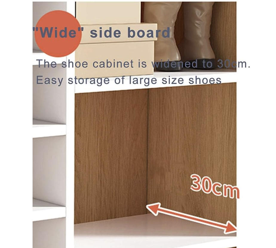 Household shoe cabinet large capacity shoe storage rack Multi-layer solid wood cabinet indoor rack for living room bedroom