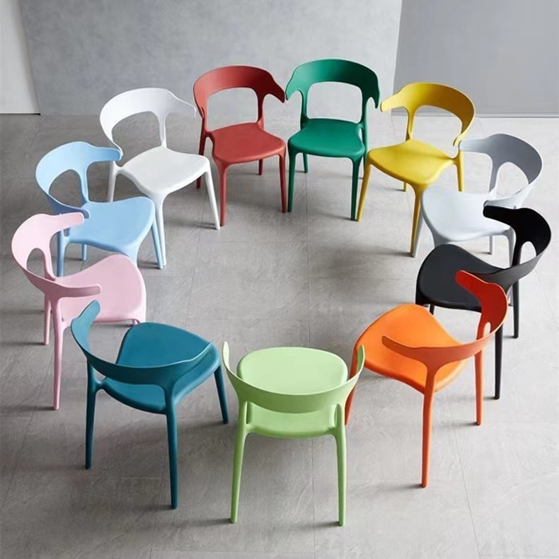 Fashion furniture modern comfortable plastic dining chair colorful PP dining room chair furniture