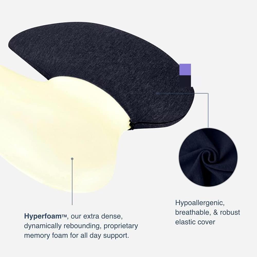 Extra Dense Lumbar Pillow Patented Ergonomic Multi-Region Firm Back Support for Lower Back Pain Relief Lumbar Support Cushion