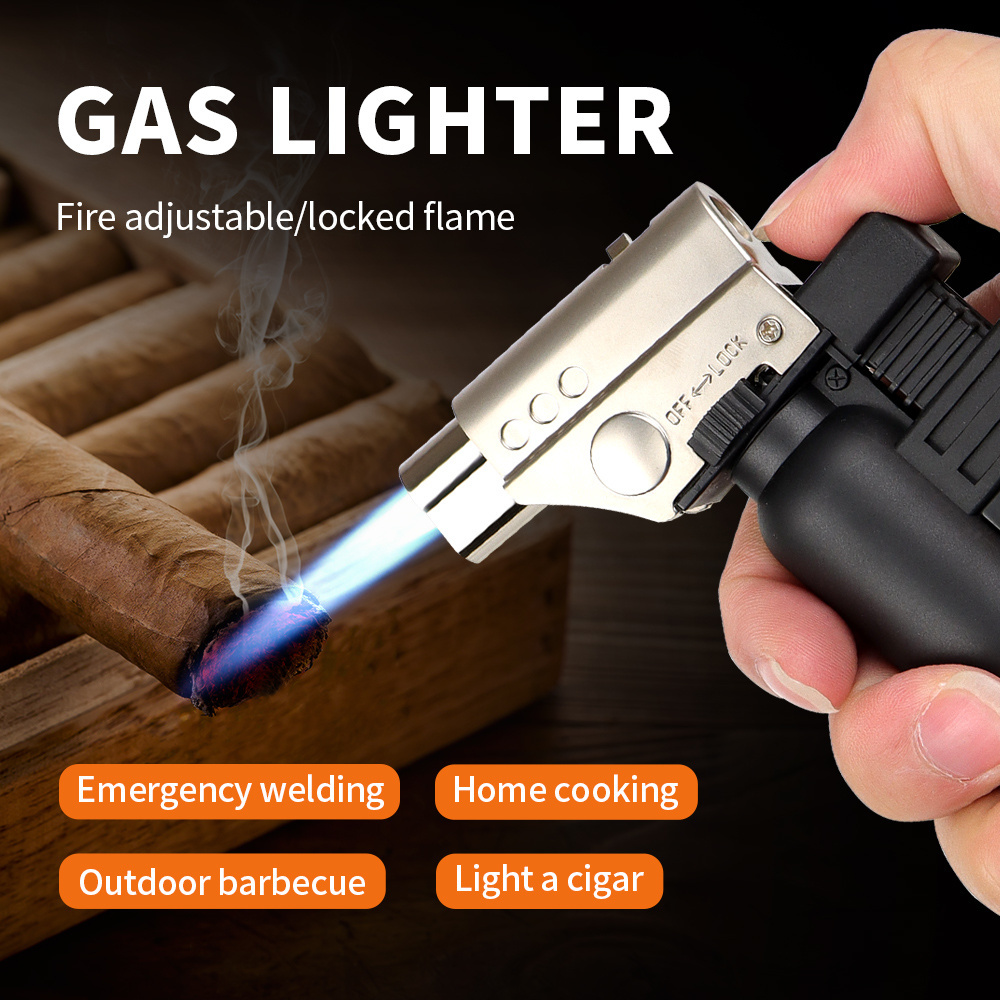 Honest Luxury Outdoor Torch lighter BCH500 Metallic ceramics Windproof  Refillable Butane Gas Lighter