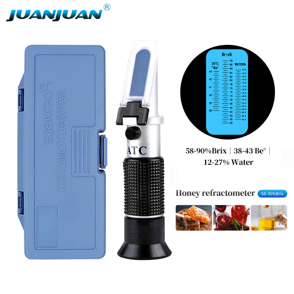 Measuring Tool Handheld 58~92% Brix Meter Honey Refractometer for Honey Maple Syrup